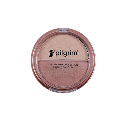 Pilgrim Face Highlighter Duo - The Gold Rhythm Champagne Gold & Rose Gold - 01 11 GRAM