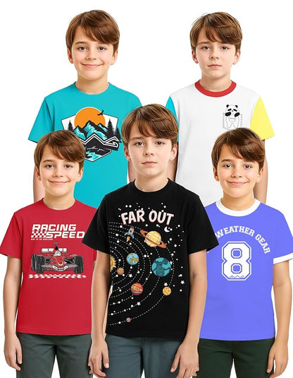Boy's Organic Cotton Printed T-Shirts