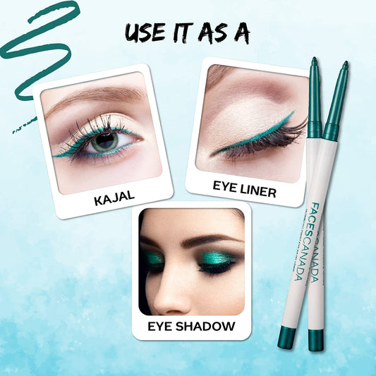 Faces Canada Twist Eye Kajal Waterproof Color Pen With Soft Canauba Wax 0.35 gm