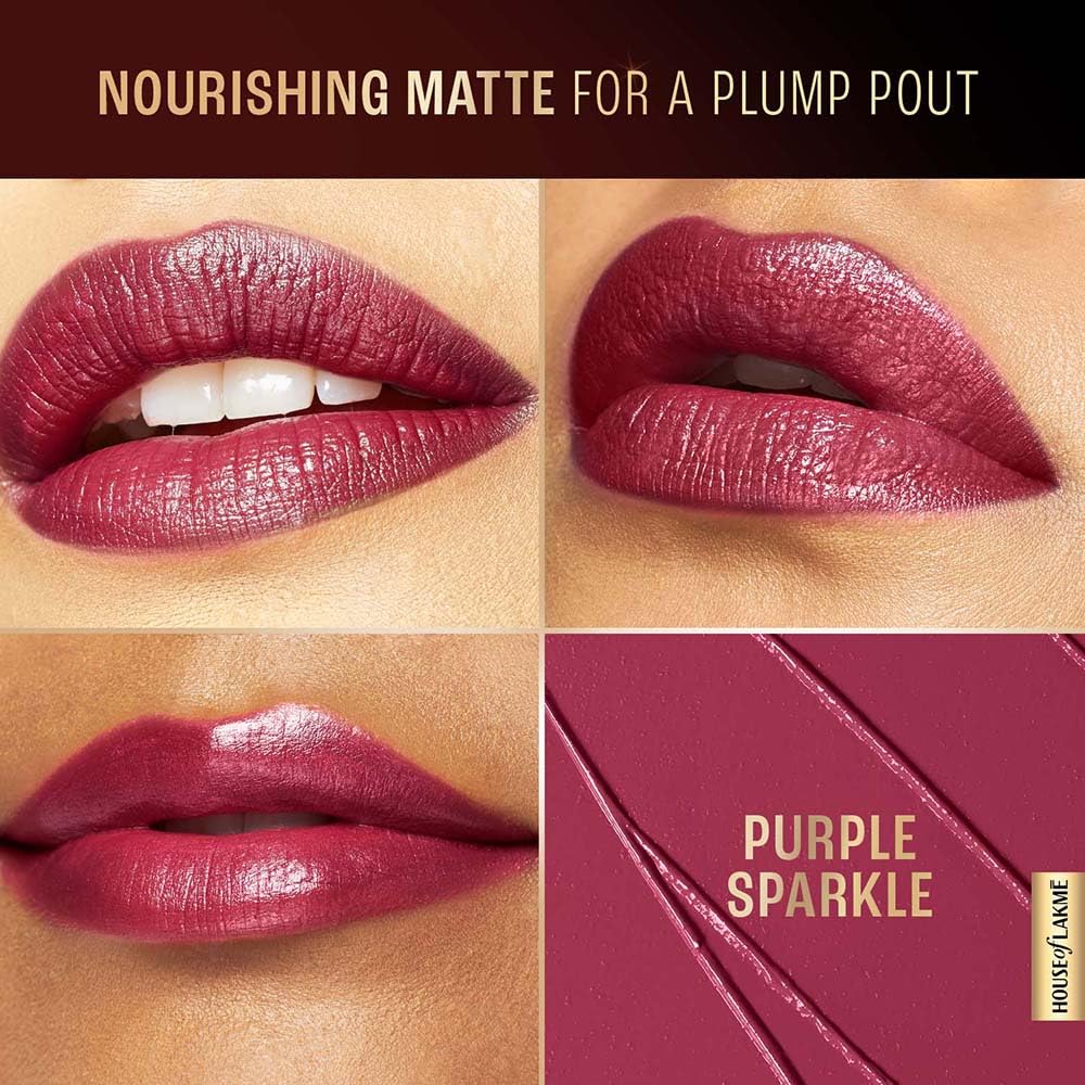 LAKME ULTIMATE GLAM SATIN MATTE LIPSTICK - 2 WINE VELVET 4.3 g