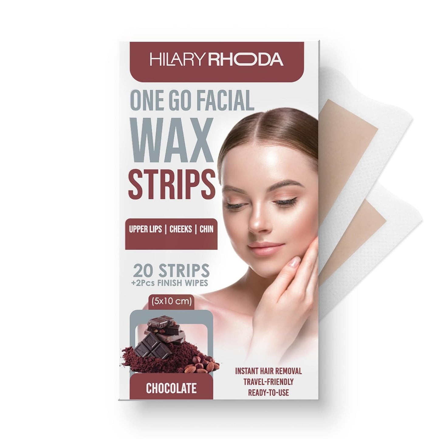 HILARY RHODA FACIAL WAX STRIPS-04 CHOCOLATE