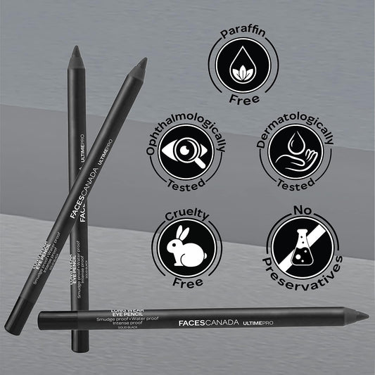 Faces Canada Longwear Eye pencil Solid Black 1.2 g