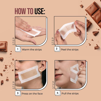 HILARY RHODA FACIAL WAX STRIPS-04 CHOCOLATE