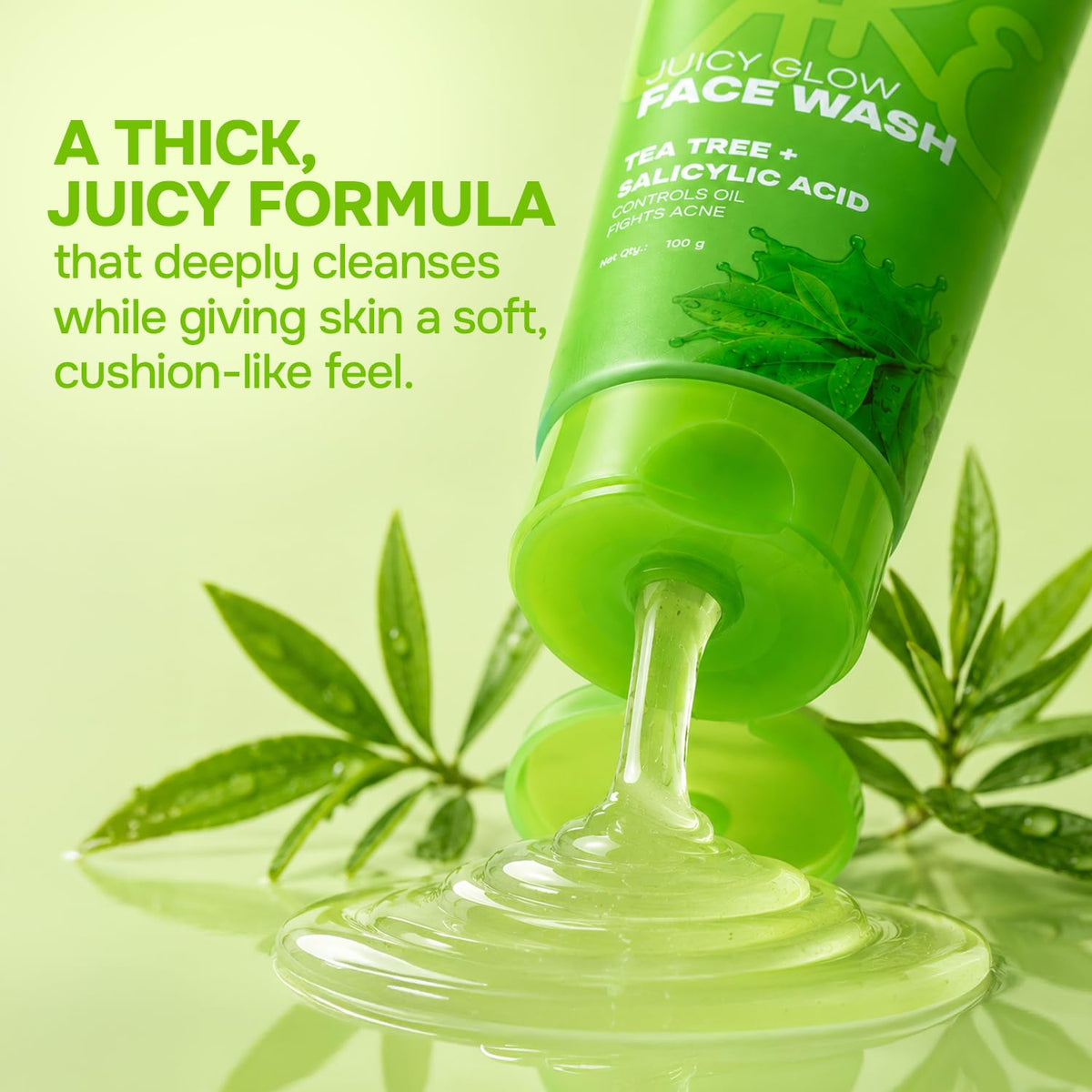 SWISS BEAUTY JUICY GLOW FACE WASH TEA TREE+SALICYLIC ACID