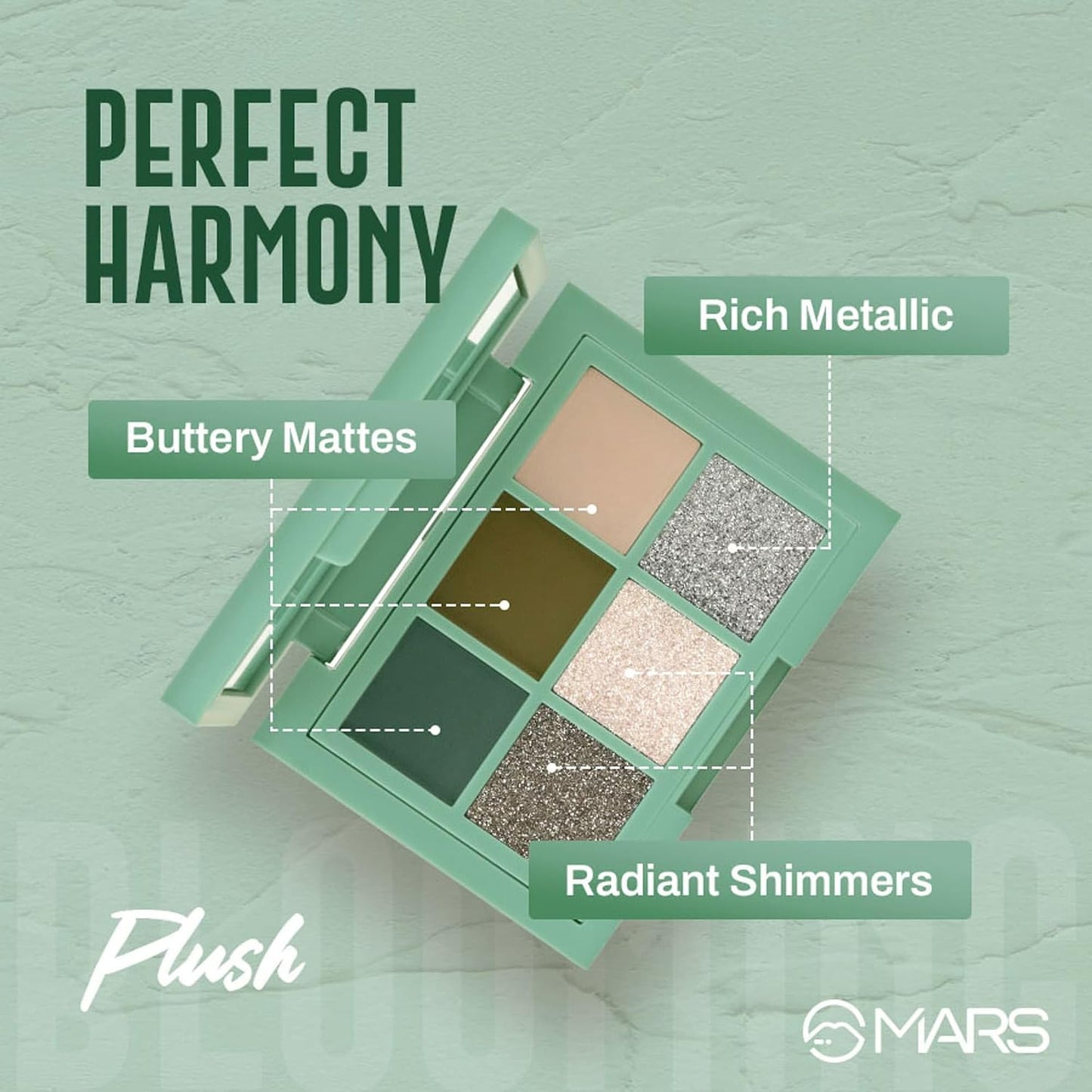 MARS Blooming Matte & Shimmer Eyeshadow Palette - 01 Plush 4.8 G
