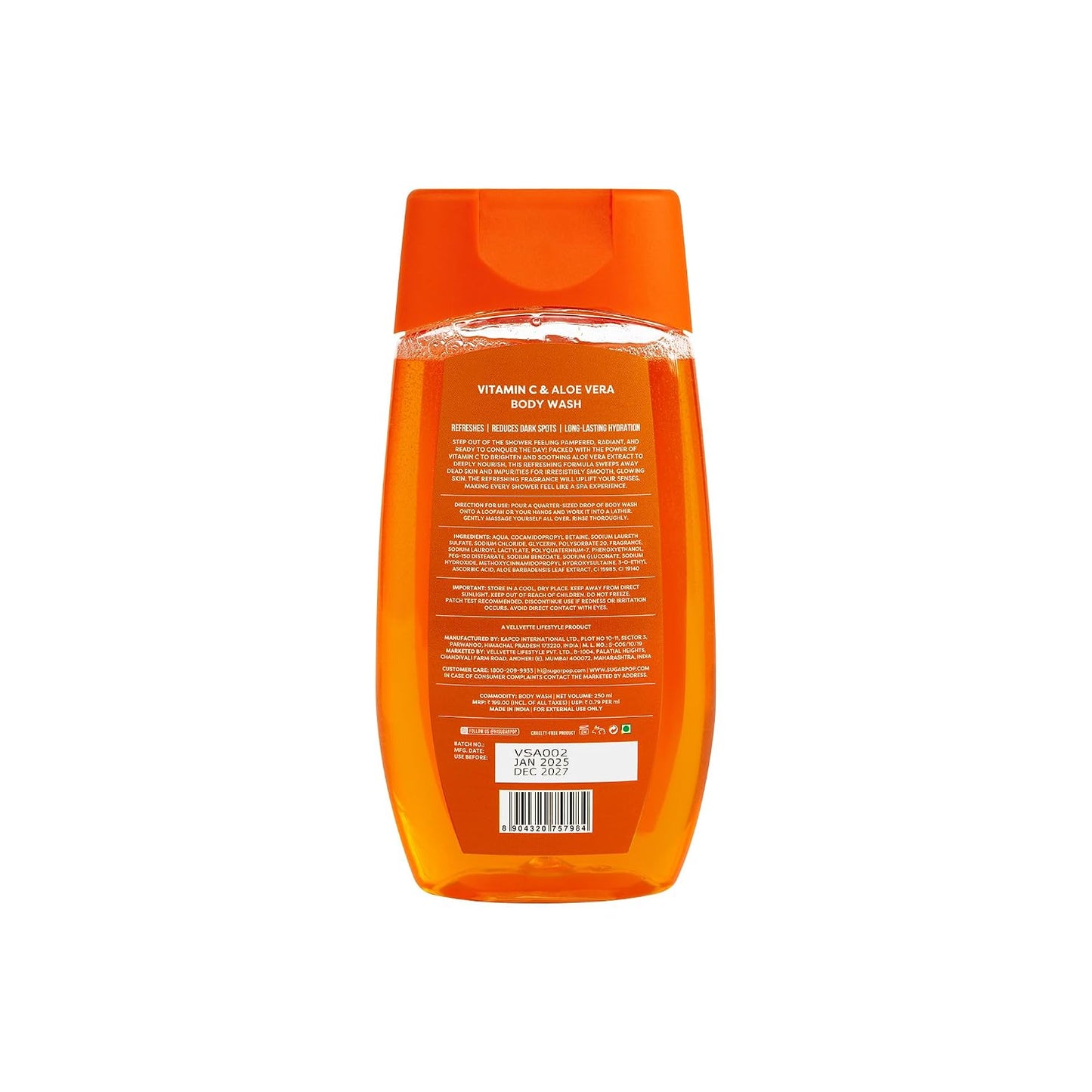 Sugar Pop Vitamin C & Aloe Vera Body Wash 250 MILLI_LITRE