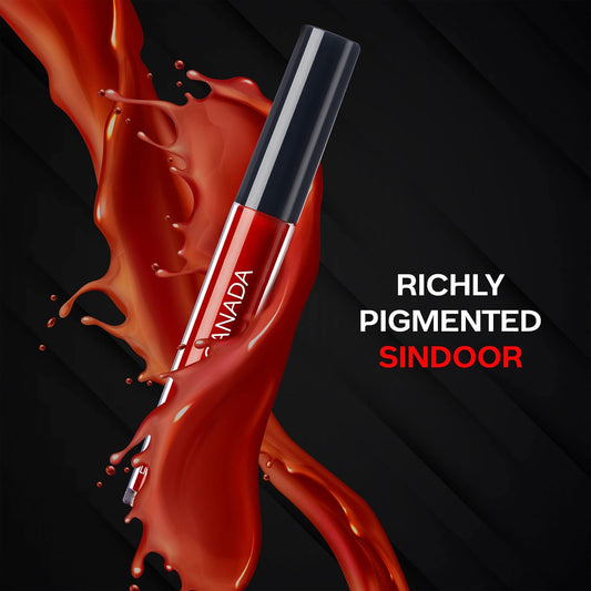 Faces Canada Liquid Sindoor | Rich Color Long Lasting Water-Proof Sponge Tip Applicator Maroon 2.5 ml