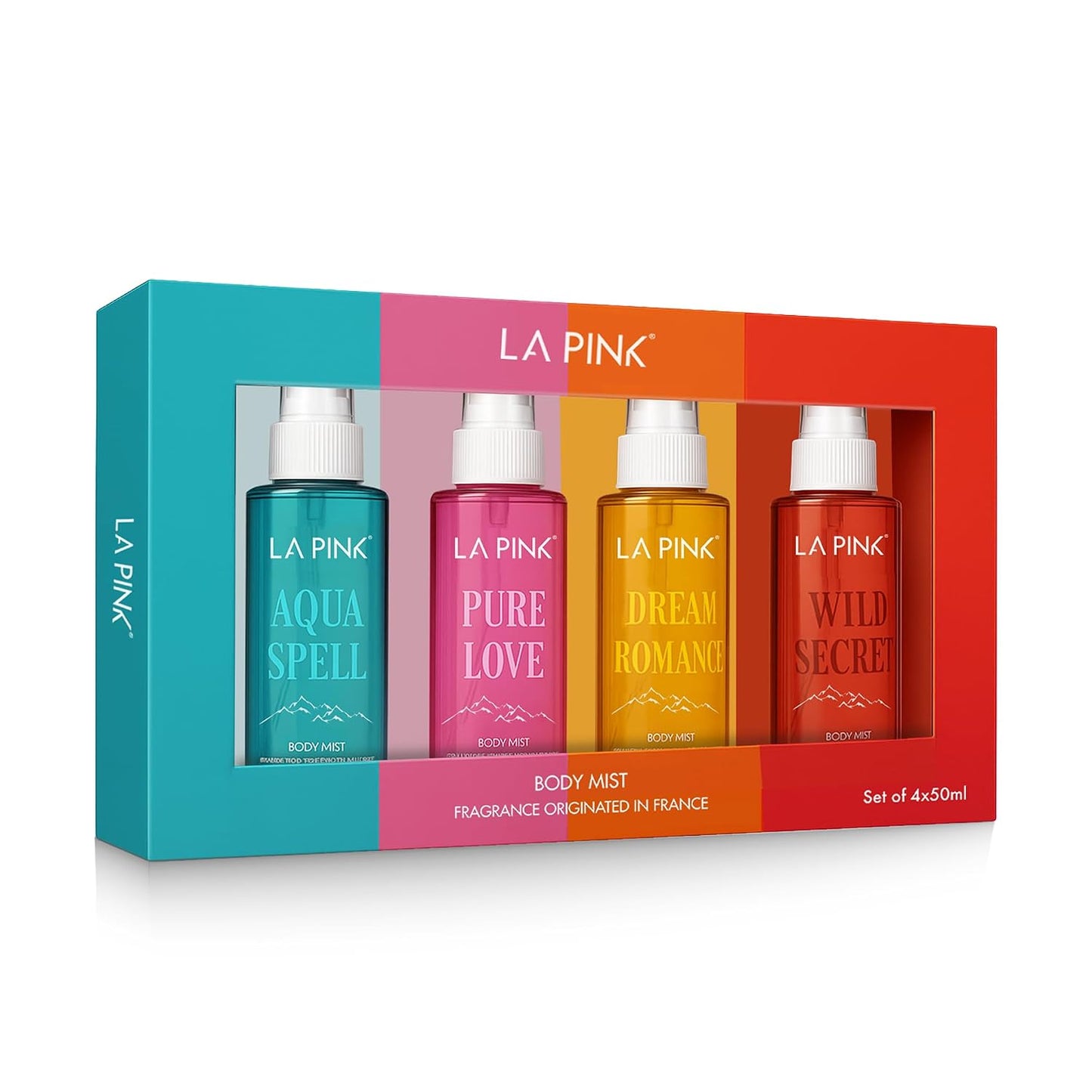 LA Pink Body Mist Gift Set 4pcs x 50 ml
