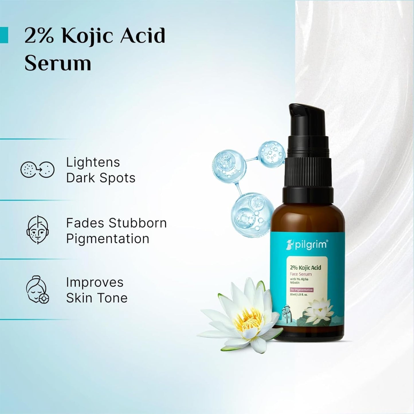 Pilgrim 2% Kojic Acid & 1% Alpha Arbutin 30 MILLI_LITRE
