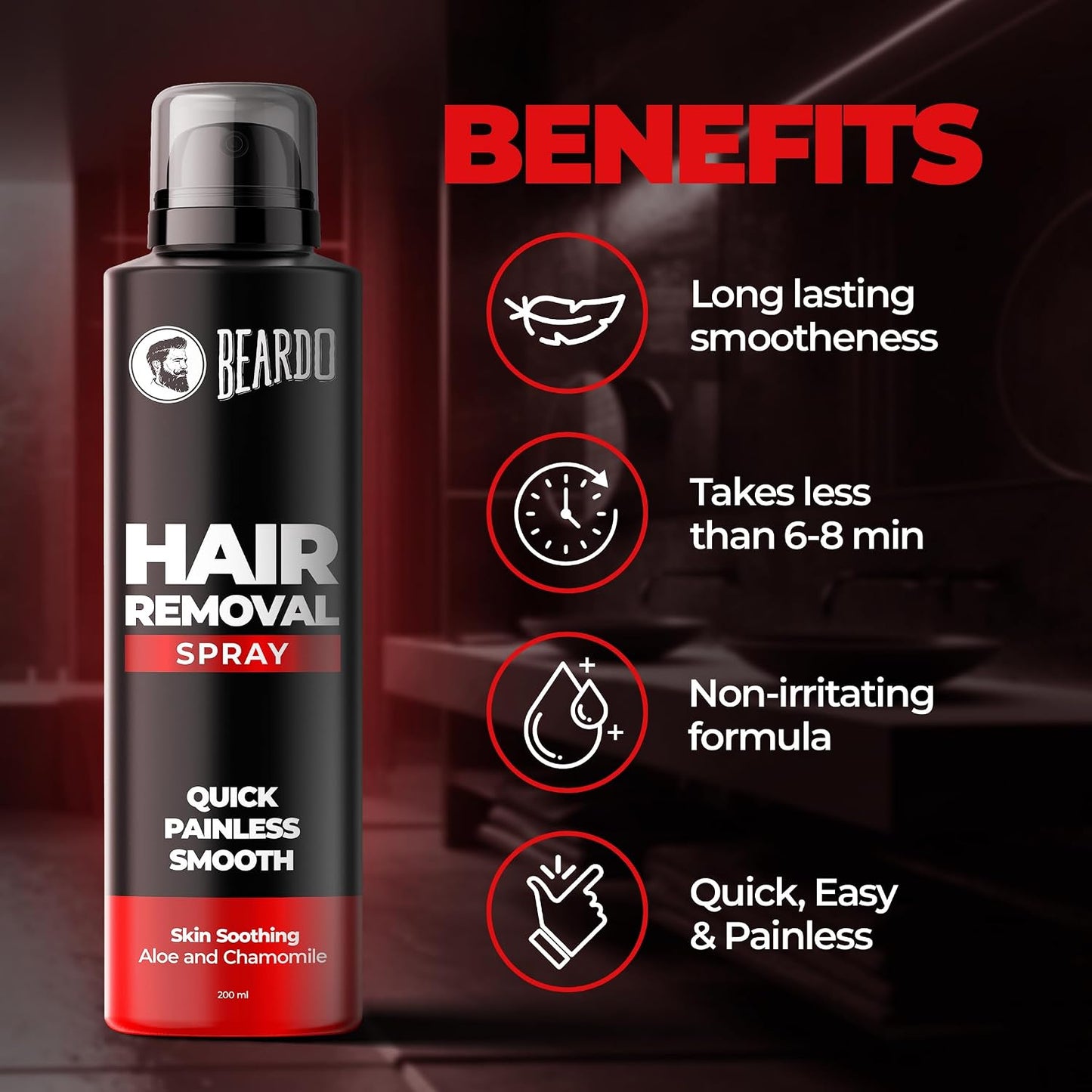 Beardo Advanced Quick Painless Smooth Hair Removal Spray 200 g