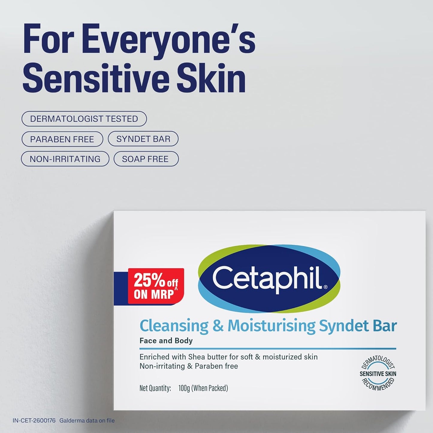 Cetaphil Cleansing & Moisturising Syndet Bar 100 GRAM