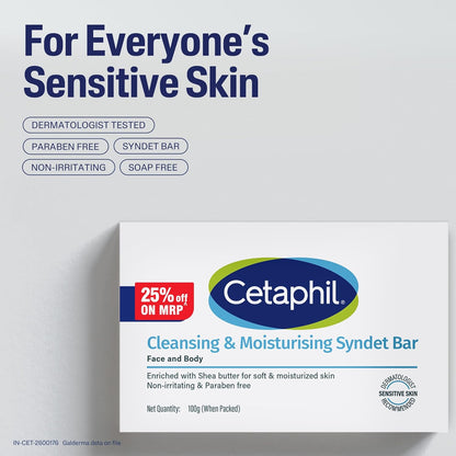 Cetaphil Cleansing & Moisturising Syndet Bar 100 GRAM