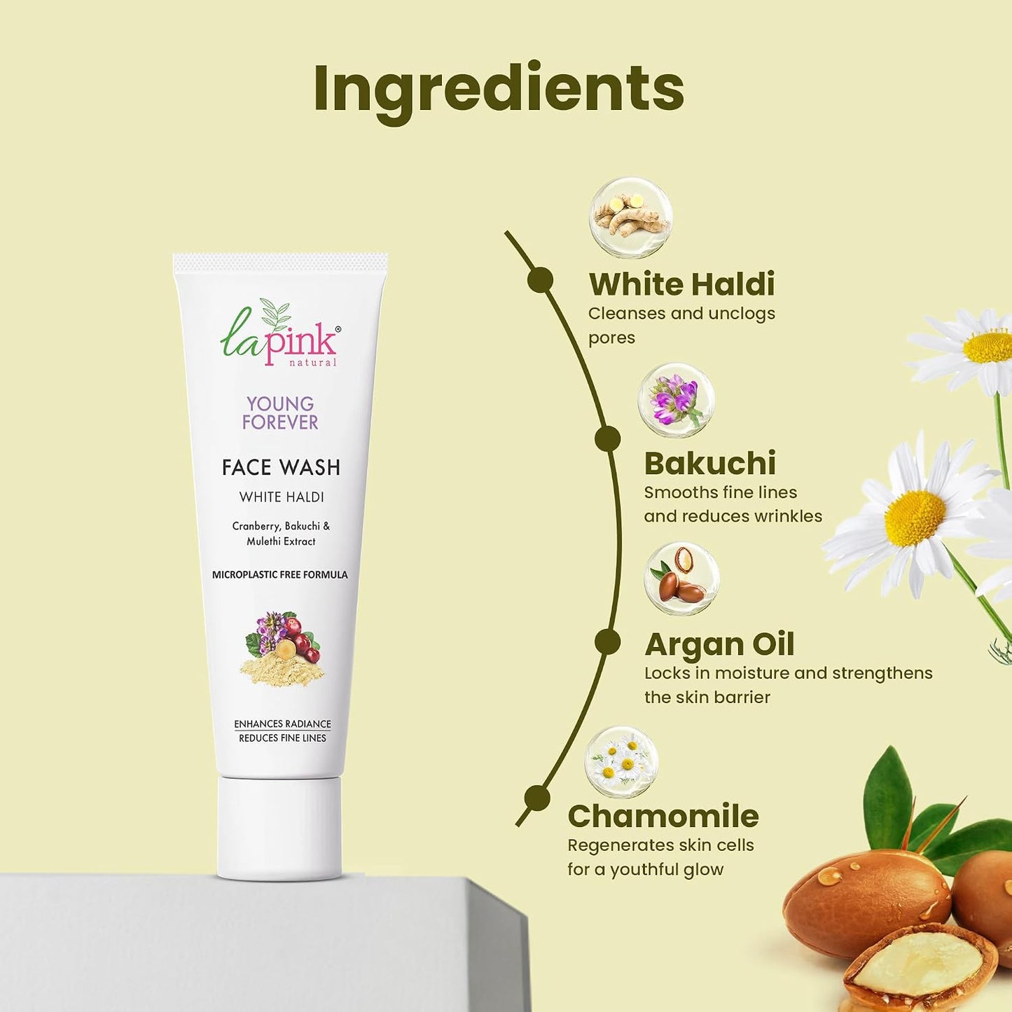 La Pink Young Forever White Haldi Face Wash 100 ml