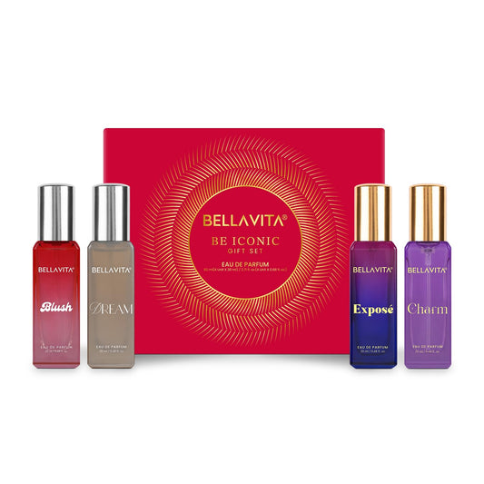 BELLAVITA Be ICONIC | Long Lasting Perfume Gift Set 4x20ml for Woman