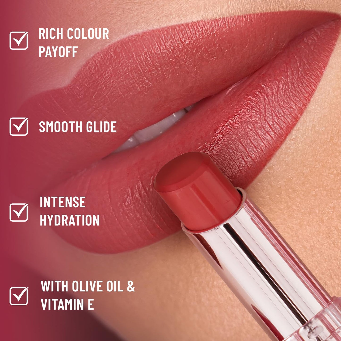 SWISS BEAUTY Pure Lustre Lipstick - Mad Maroon 3.8 GRAM