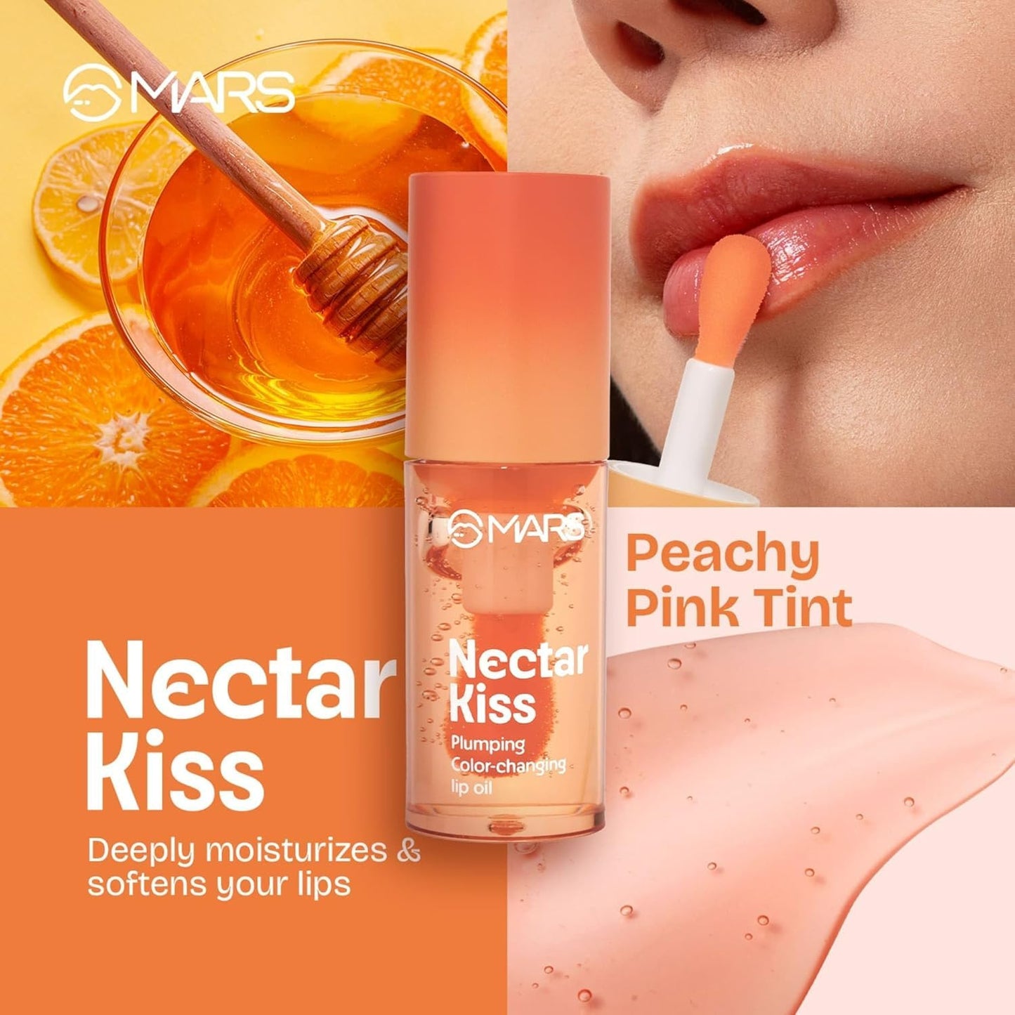 MARS Plumping Color Changing Lip Oil - Nectar Kiss 4.8 ml