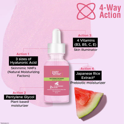 Pure Sense WATERMELON BURST 2 % HYALURONIC ACID GLOW FACE SERUM 28 ml