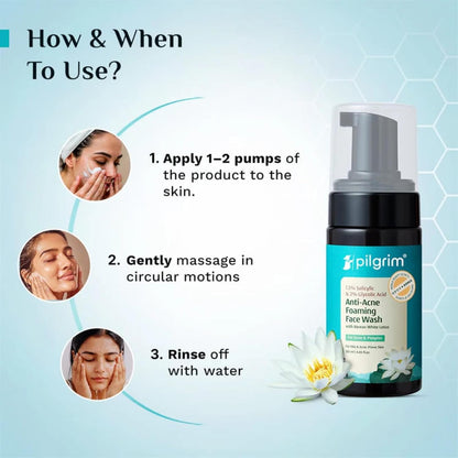Pilgrim Salicylic & Glycolic Acid Foaming Face Wash 120 MILLI_LITRE