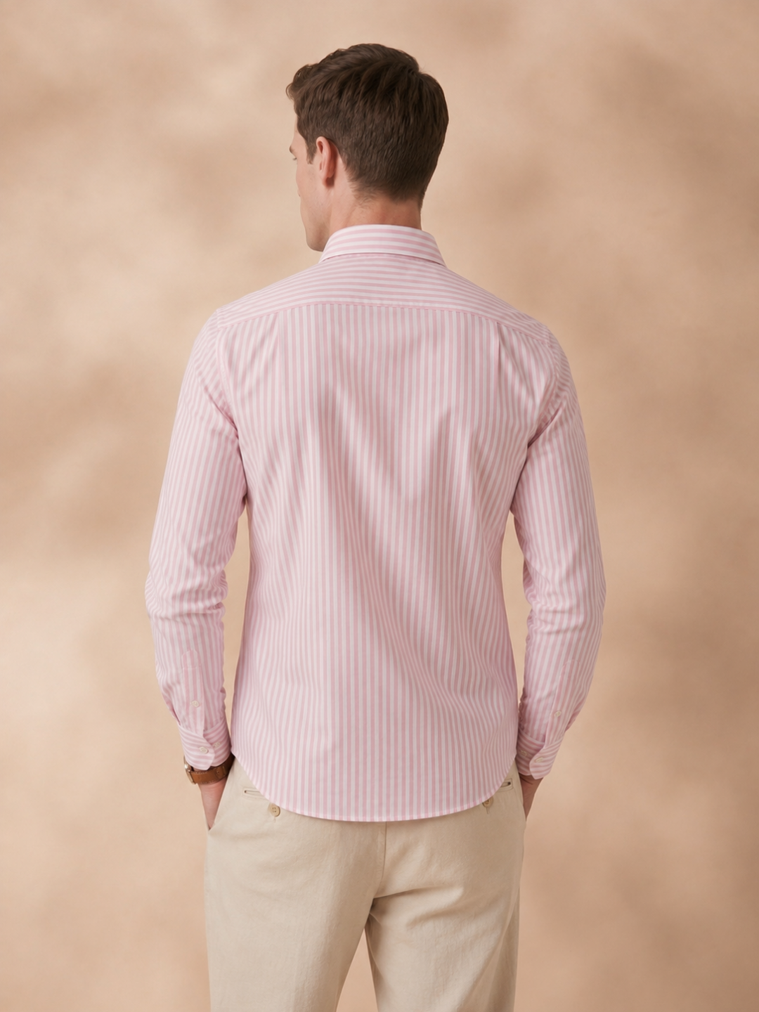 Slim Fit Cotton Blend Pink Casual Shirt for Men (BAVIO)