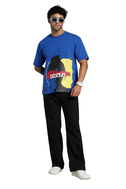 Blue Delulu Oversized T-Shirt