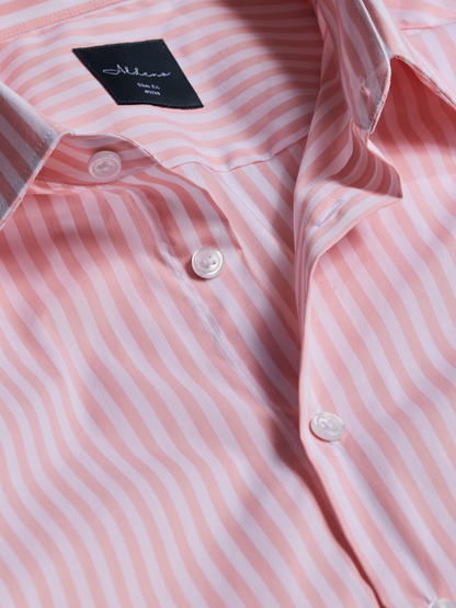 Slim Fit Cotton Blend Pink Casual Shirt for Men (BAVIO)