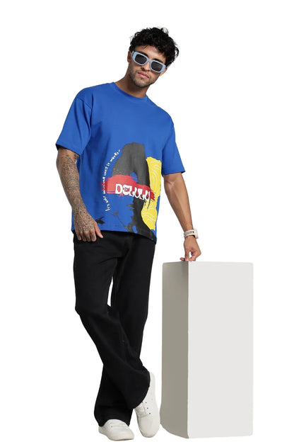 Blue Delulu Oversized T-Shirt