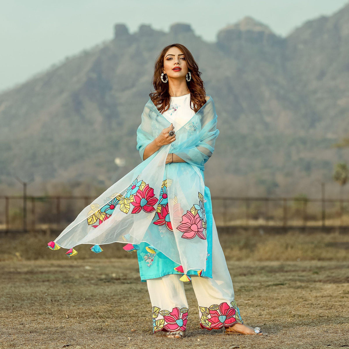 Multicolour Patchwork Suit - Ambraee