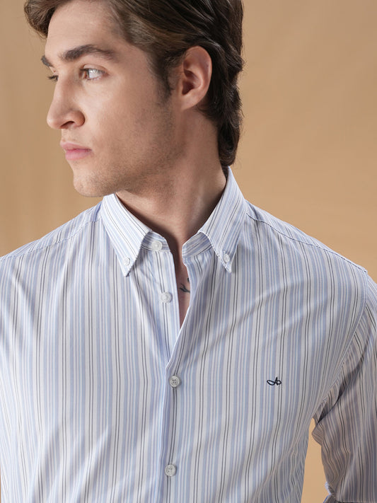 Lavender Regular Fit Formal Cotton Shirt for men (CORNA)