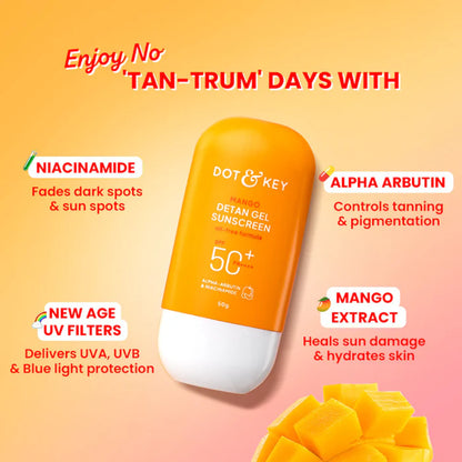 Mango DETAN Gel Sunscreen spf 50+ PA++++