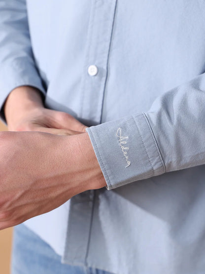 Blue Regular Fit Solid Casual Shirt for Men (SILVO)