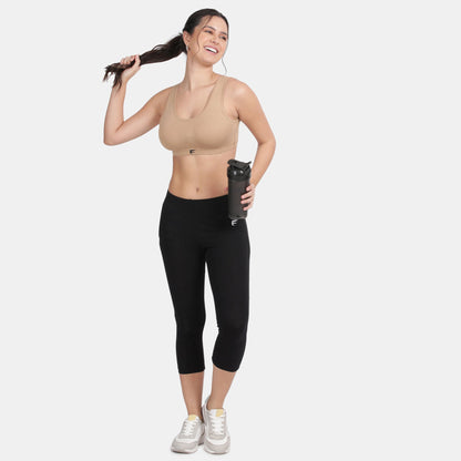 Envie Padded Non-Wired 3/4th Coverage Racerback Sports Bra