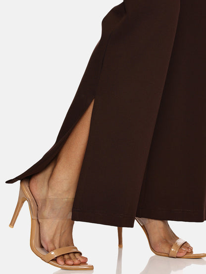 IS.U Mocha Flared Slit Pant