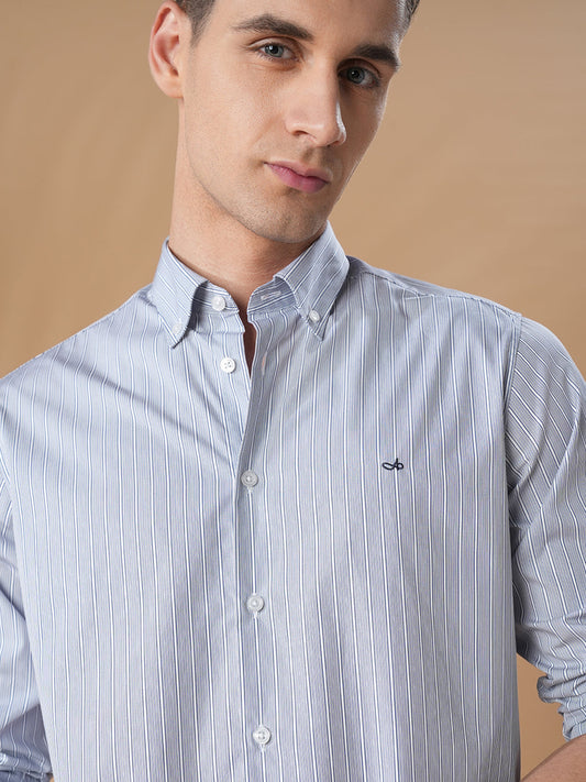Grey Regular Fit Formal Cotton Shirt for men (CANTI)
