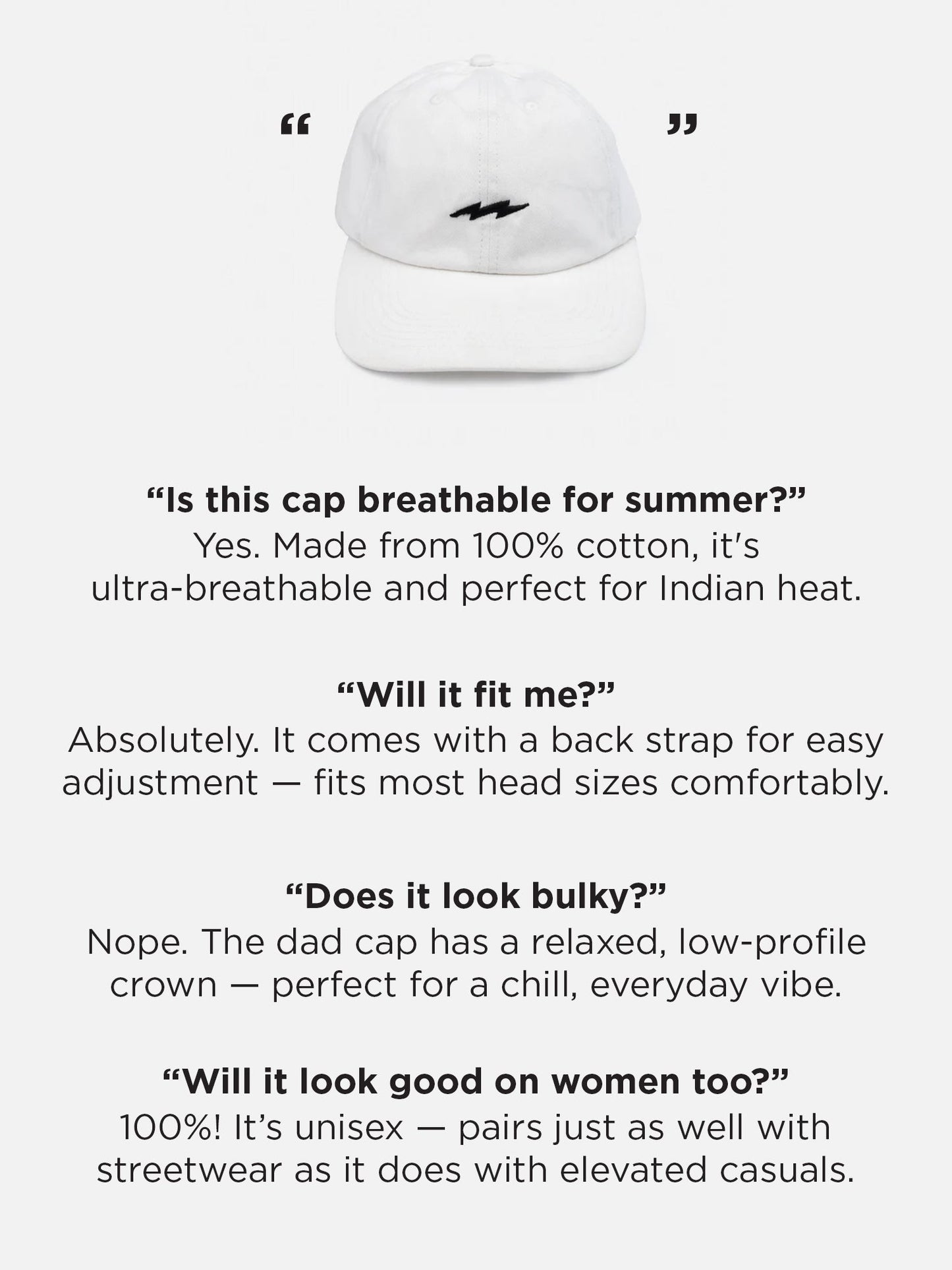 Thunder Dad Cap White