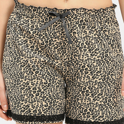 Envie Regular Fit Night Shorts Cheeta Pt - Assorted