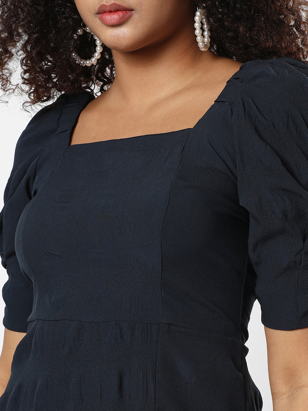 Solid Dress With Slit Detail