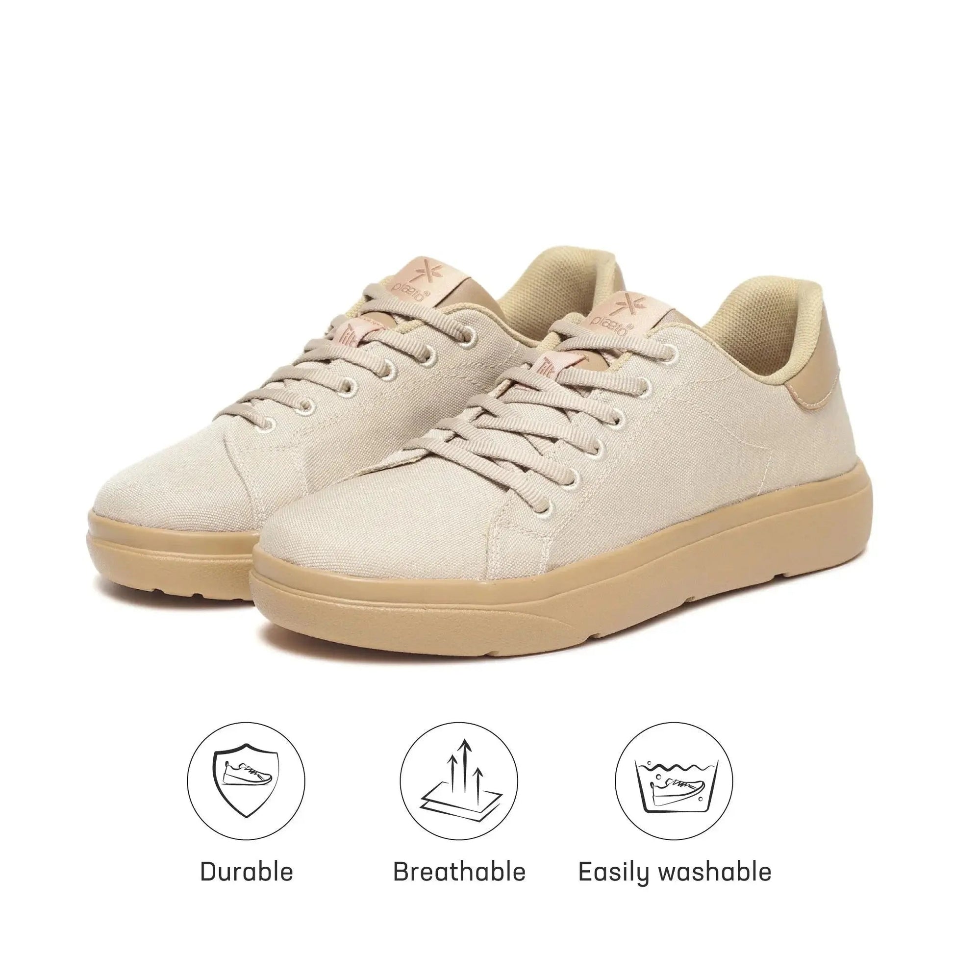 Classic Beige Sneakers for Men Plaeto