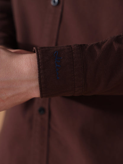 Brown Regular Fit Solid Casual Shirt for Men (SONNY)