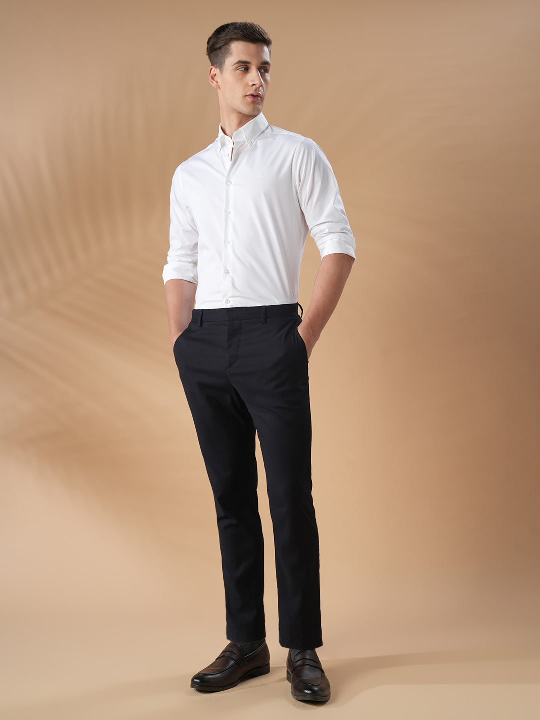 White Regular Fit Formal Cotton Shirt for men (COLTA)