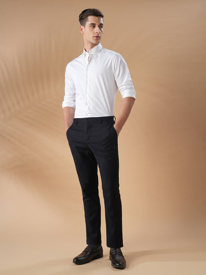 White Regular Fit Formal Cotton Shirt for men (COLTA)