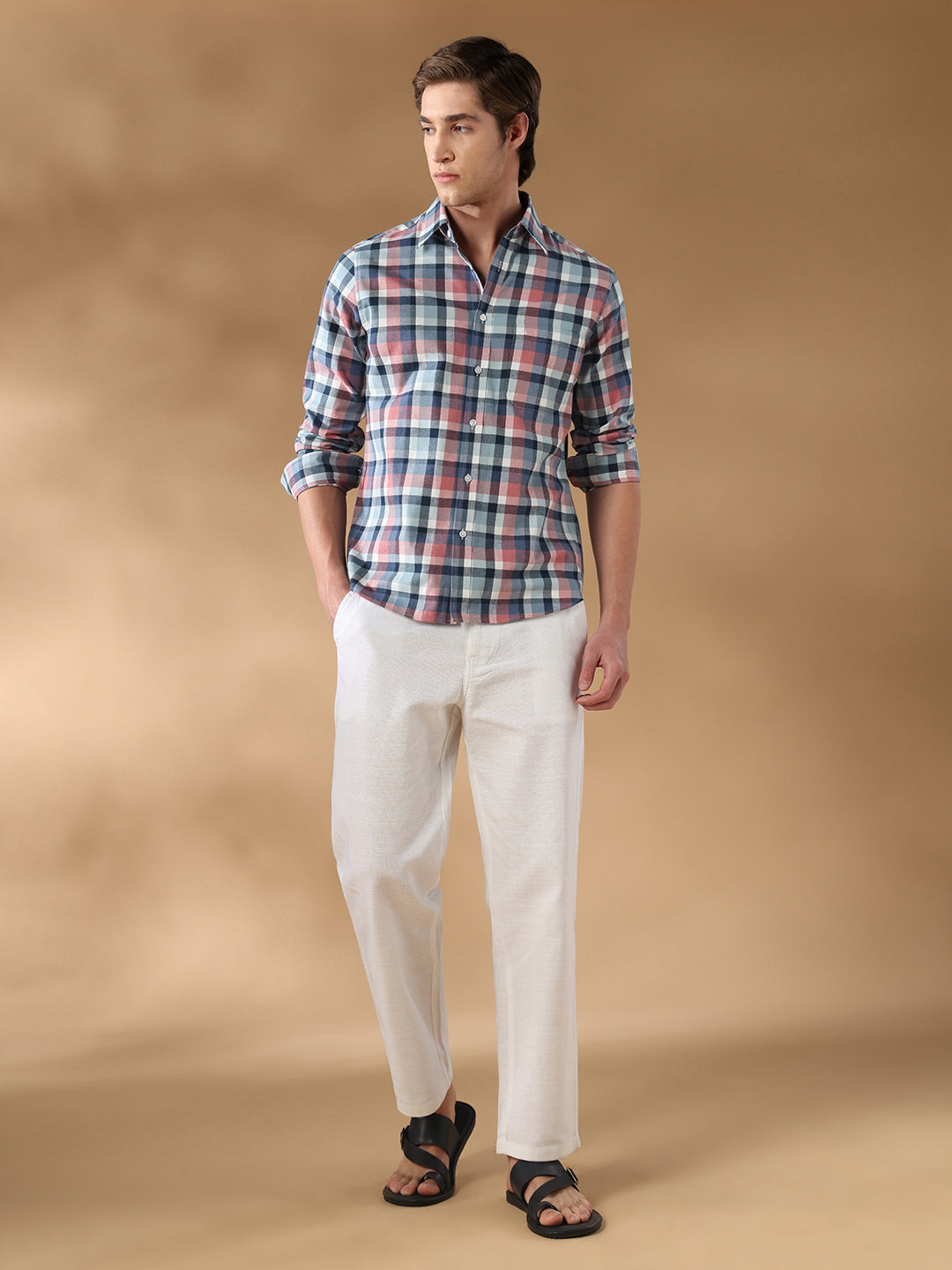 Pink Regular Fit Casual Cotton Shirt for men (ADELE)
