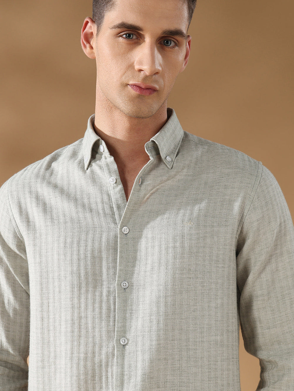 Green Regular Fit Casual Cotton Shirt for men (CINTIO)