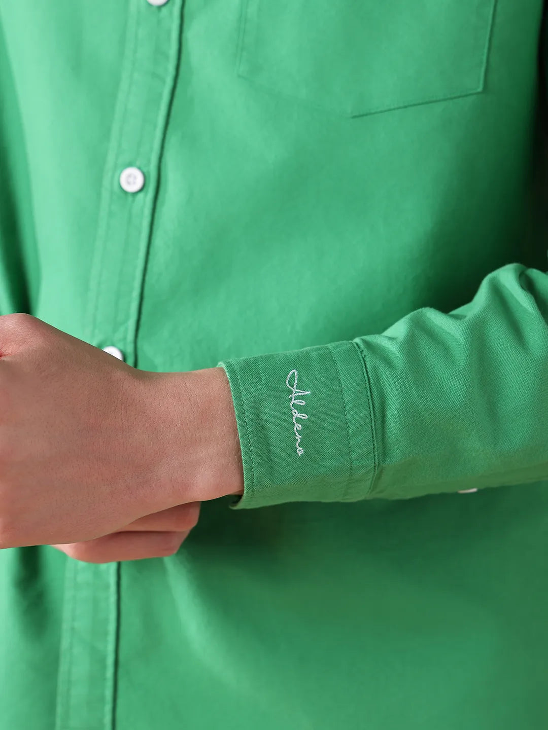 Green Regular Fit Solid Casual Shirt for Men (MAELO)