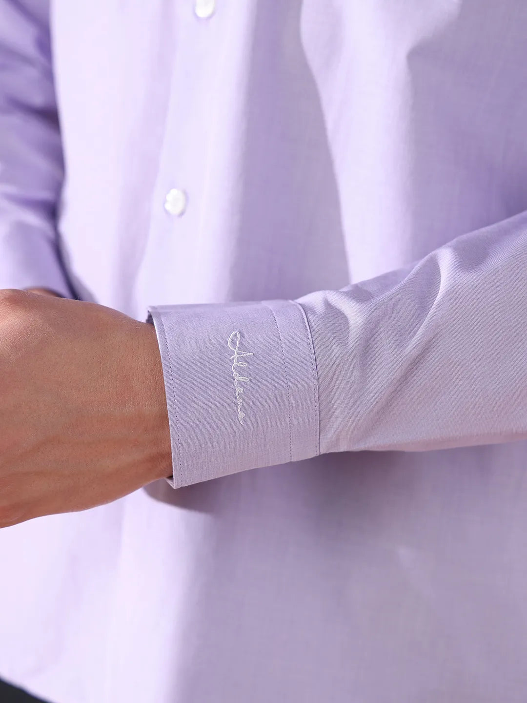 Lavender Regular Fit Solid Formal Shirt for Men (MICA)