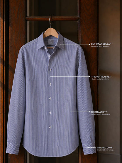 Slim Fit Cotton Purple Casual Shirt for Men (BERGI)