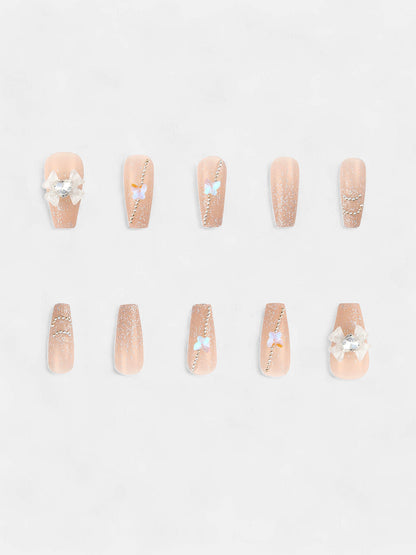 The Coquette Press-On Nails - Soft Pink