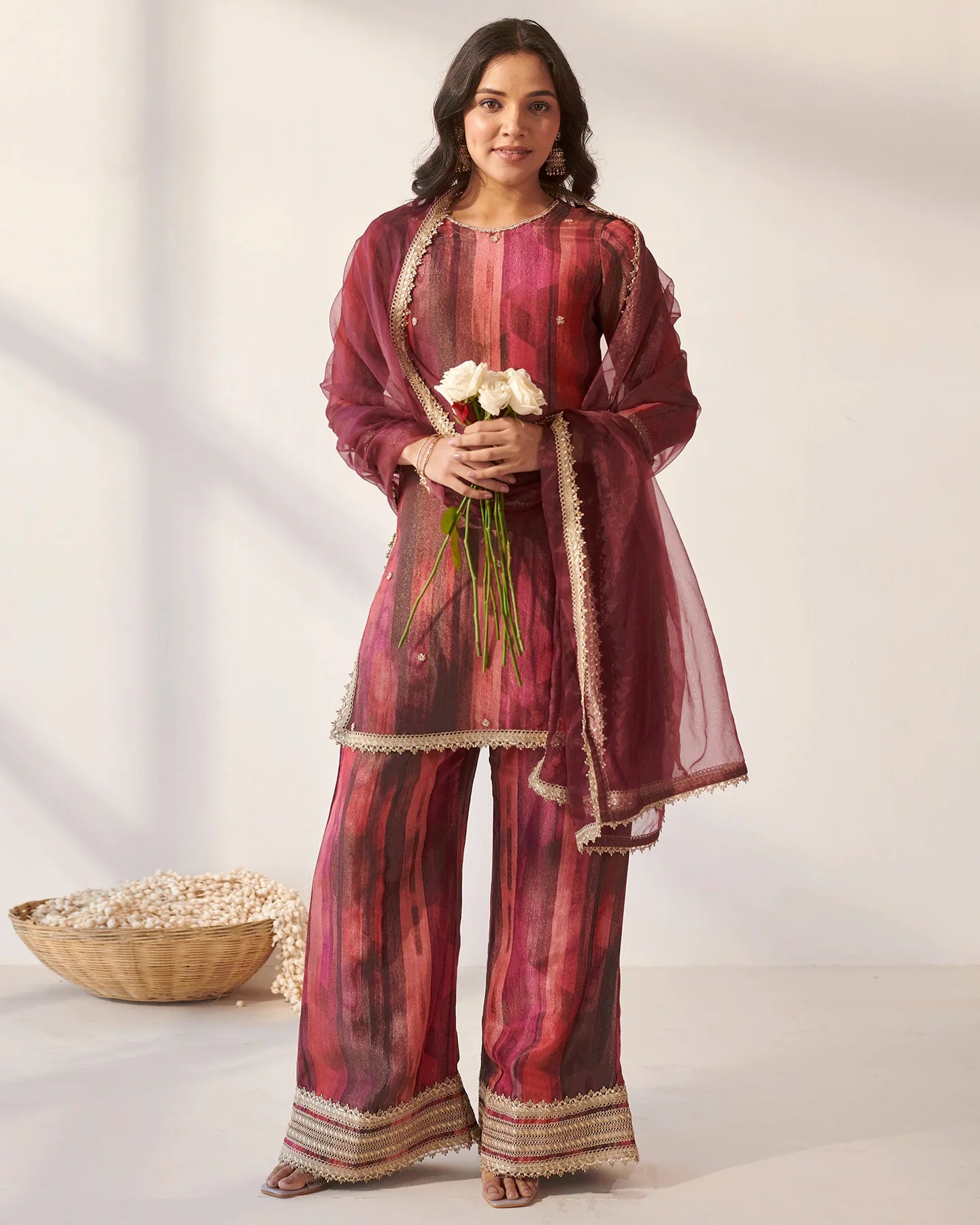 Magenta Gota Work Suit Set