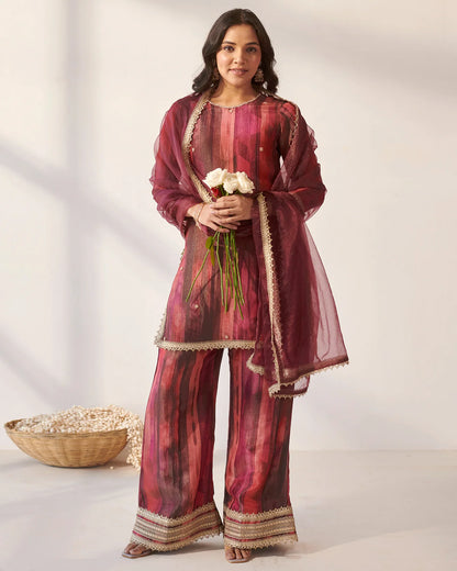 Magenta Gota Work Suit Set
