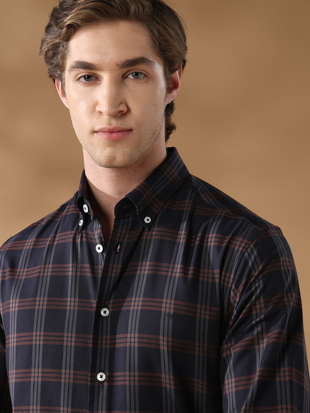 Black Regular Fit Formal Cotton Shirt for men (LENIS)