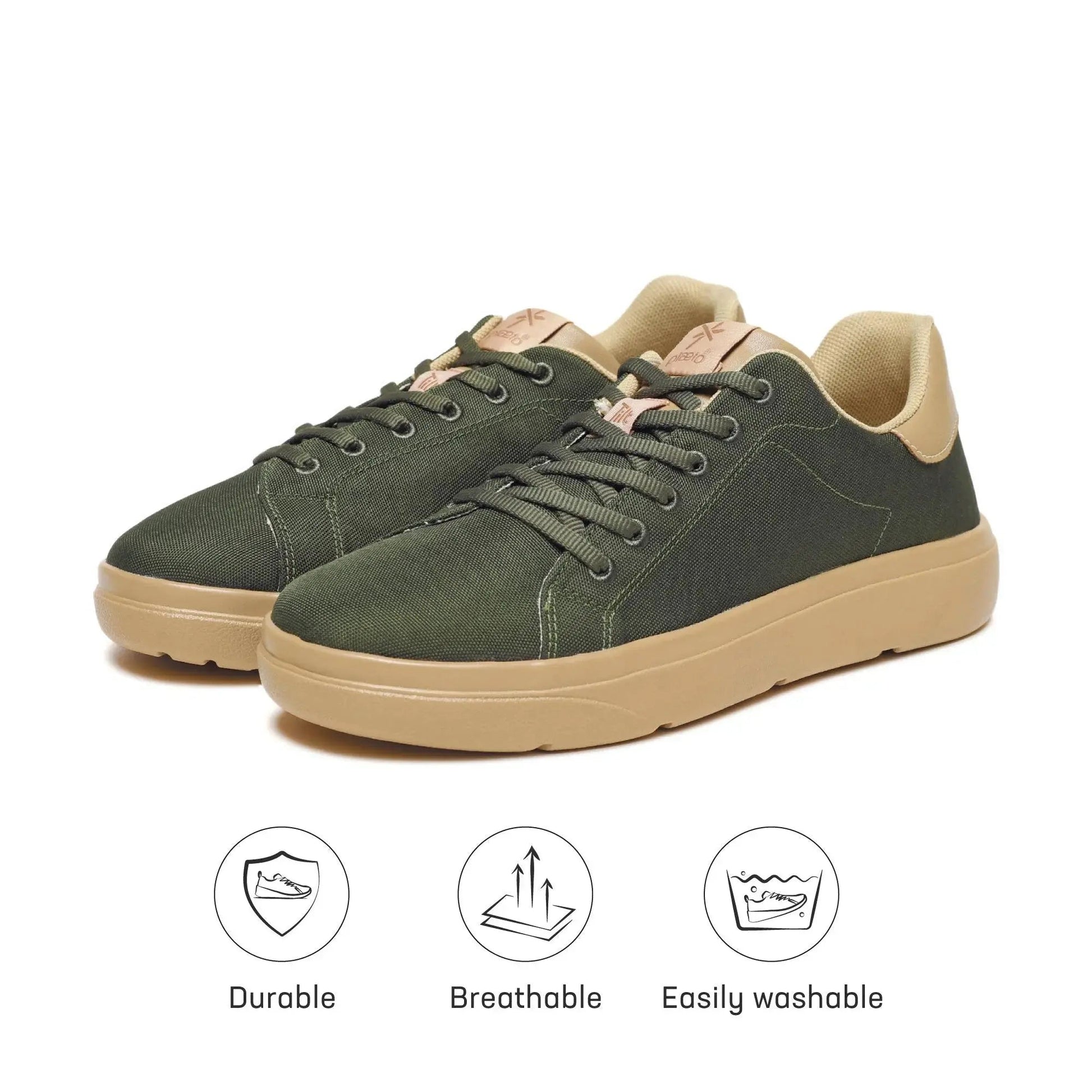 Classic Olive Sneakers for Men Plaeto